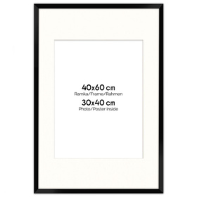 Czarna ramka na zdjęcia w rozmiarze 50x70 cm