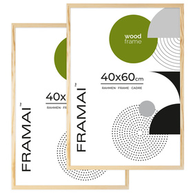 Ramka z drewna surowego na zdjęcia 2 szt. RAW 40x60 cm